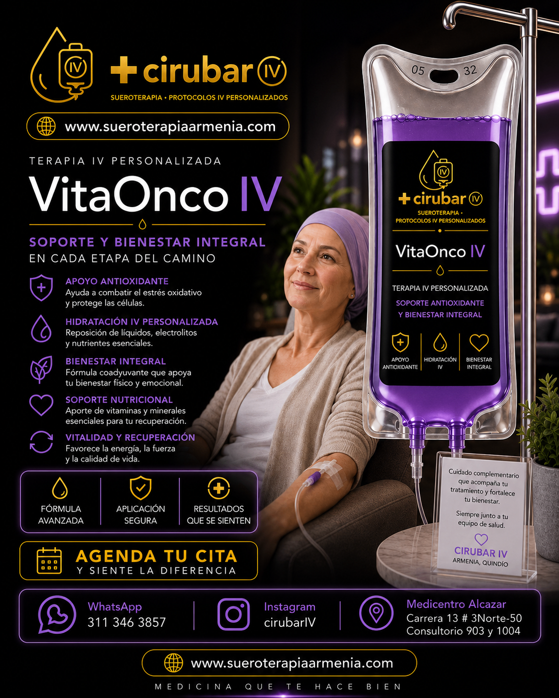 Suero VitaOnco — protocolo IV CIRUBAR