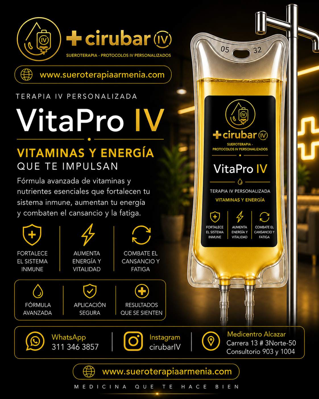 Suero VitaPro — protocolo IV CIRUBAR